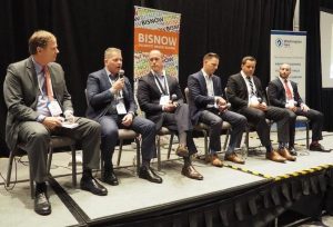 Carlton Einsel and other panelists at the Bisnow BMAC East Conference